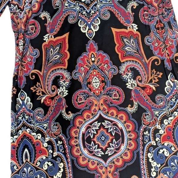 Chico's Vibrant Paisley Shift Dress, Size 3 - Picture 2 of 3